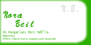 nora beil business card